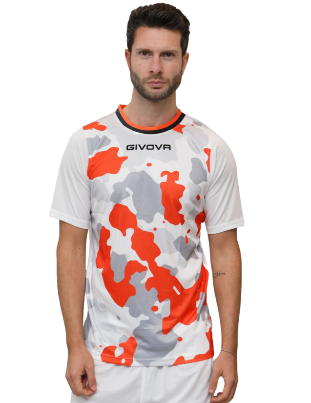 fotbalový dres givova Army - Barva dresu: bílá/oranžová 0301, Velikost: XL