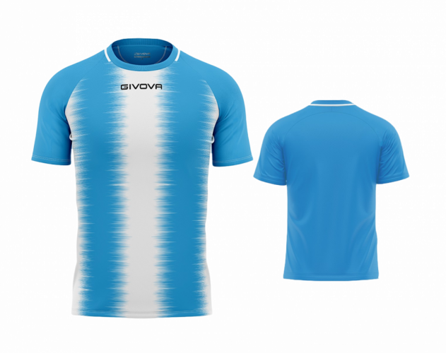 sada 15 fotbalových dresů givova Stripe - Barva dresu: světle modrá/bílá 0503, Velikost: L