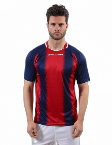 fotbalový dres givova Stripe - Barva dresu: tmavě modrá/červená 0412, Velikost: XL