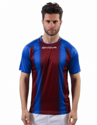 fotbalový dres givova Stripe - Barva dresu: červená/černá1210, Velikost: L