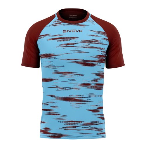 fotbalový dres givova Pixel - Barva dresu: světle modrá/vínová 0508, Velikost: M