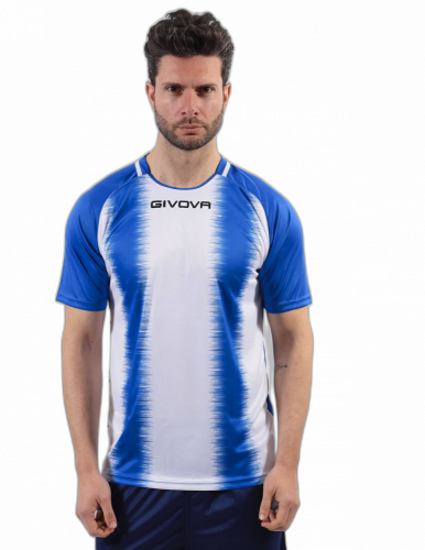 fotbalový dres givova Stripe - Barva dresu: modrá/bílá 0203, Velikost: L
