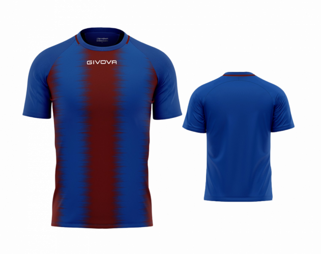 sada 15 fotbalových dresů givova Stripe - Barva dresu: modrá/vínová 0208, Velikost: XL
