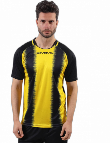 fotbalový dres givova Stripe - Barva dresu: černá/modrá 1002, Velikost: L