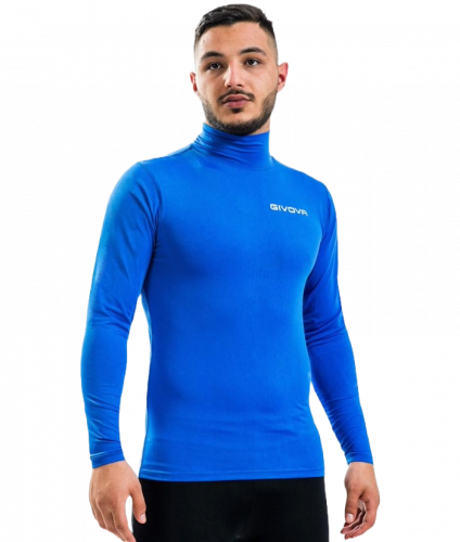funkční tričko s vysokým límcem a dlouhým rukávem givova Corpus 3 - Barva: modrá 0002, Velikost: S