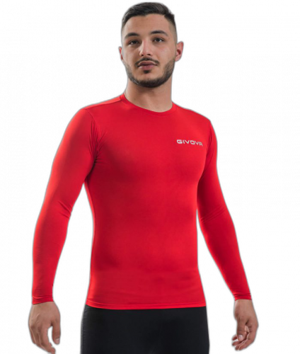 funkční tričko s dlouhým rukávem givova Corpus 3 - Barva: červená 0012, Velikost: XL