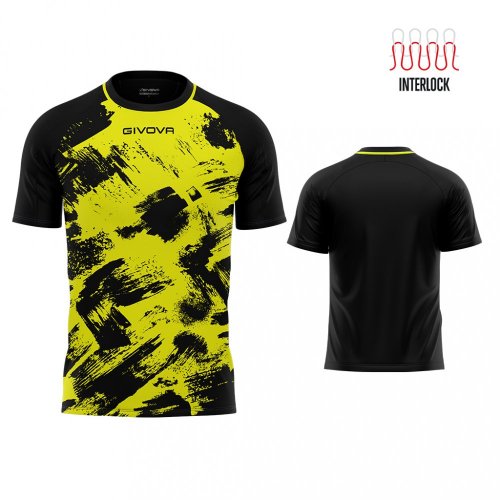 sada 15 fotbalových dresů givova Art - Barva dresu: reflexně žlutá/černá 1910, Velikost: 2XL