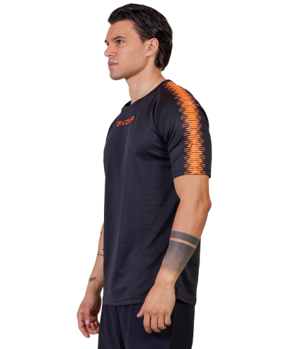 barva černá + reflexně oranžová 1028