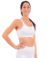 Fitness top s elastickým páskem Donna - Barva: bílá 0003, Velikost: M