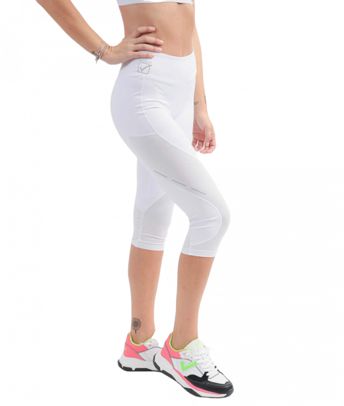 dámské 3/4 fitness legíny Donna - Barva: bílá 0003, Velikost: M
