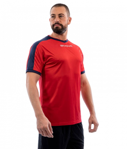 sada 15 fotbalových dresů givova Revolution - Barva dresu: červená/tmavě modrá (kód 1204)