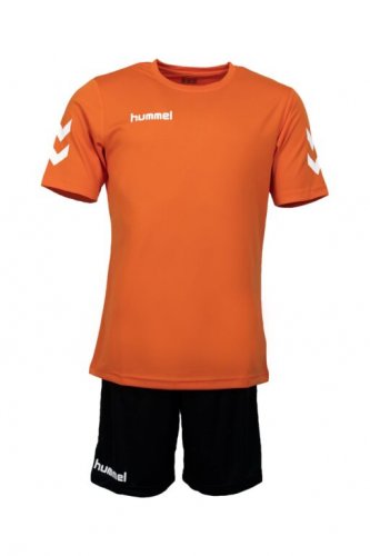 fotbalový dres Hummel Ina Core - Barva: barva tmavě oranžová/černá 3529, Velikost: M