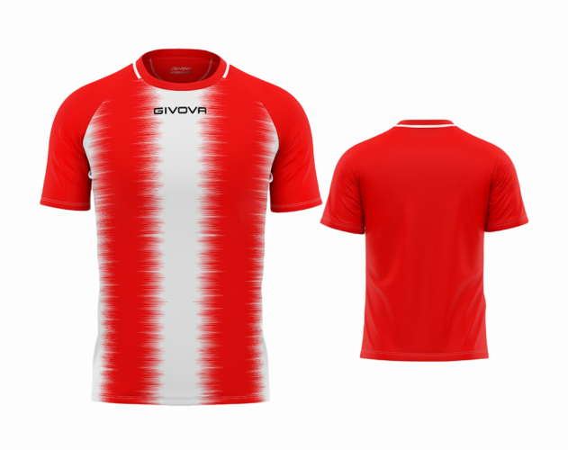 fotbalový dres givova Stripe - Barva dresu: červená/bílá 1203, Velikost: M