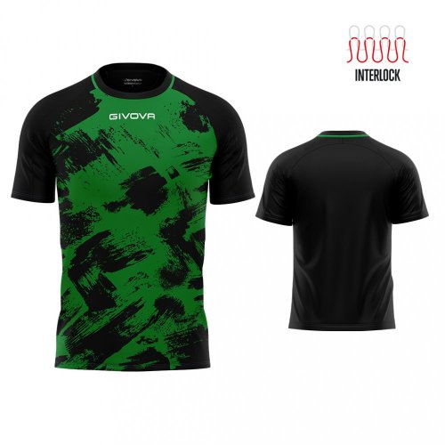 sada 15 fotbalových dresů givova Art - Barva dresu: zelená/černá 1310, Velikost: S