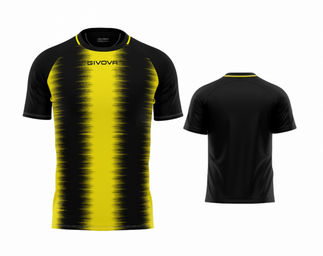 fotbalový dres givova Stripe - Barva dresu: žlutá/černá 0710, Velikost: L