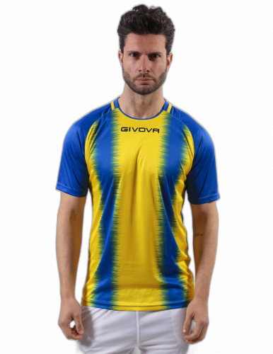 fotbalový dres givova Stripe - Barva dresu: černá/modrá 1002, Velikost: XL