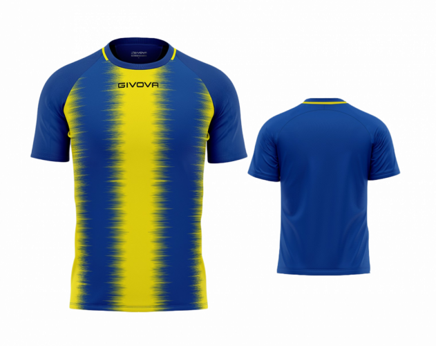 sada 15 fotbalových dresů givova Stripe - Barva dresu: modrá/žlutá 0207, Velikost: XL